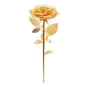 Piececool Puzzle 3D Metal Roses Parfumées, Puzzle 3D Maquette Objets de Collection Acier Inoxydable, Restauration 100%, Maquette Metal, Cadeau d'anniversaire pour 3D Puzzle Adulte, 15 Pièces (Or) (piececool, neuf)