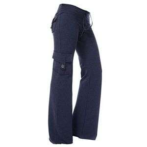Pantalon Yoga Femme Fluide Jambe Large Pantalon Cargo Yoga Femmes Fluide Pantalons Patte d'&Eacute;l&eacute;phant Bootcut Yoga Pants Contr&ocirc;le du Ventre pour Pilates, Entra&icirc;nement, Danse, Casual, Fitness, Sport (⭐⭐⭐⭐⭐AEGJEGVD⭐⭐⭐⭐⭐, neuf)