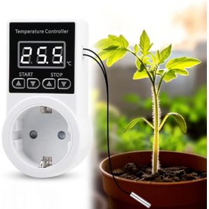 Prise Thermostat Programmable, Régulateur de Température Numérique 230V 16A avec Sonde et Écran LCD, Contrôle Prise pour Chauffage & Refroidissement - pour Serre, Aquarium, Reptile (ELENASI, neuf)