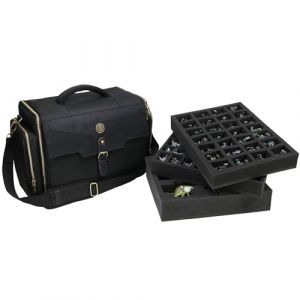 ENHANCE Mallette de Transport pour Figurines &agrave; Base Large - Rangement pour 58 Figurines &agrave; Base Large et Crochet pour Grandes Figurines - Poches pour Accessoires : Livre, M&egrave;tre Ruban, D&eacute;s, etc. (Accessory Genie, neuf)