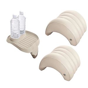harren24 Set d'accessoires 3 Pièces pour Les Whirlpools Intex PureSpa (1x Porte-gobelet 28500, 2X appuie-Tête 28501) (Toynova, neuf)
