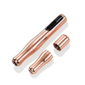 BIOMASER P90 PRO Stylo PMU sans fil – Batterie 1000 mAh, pistolet de tatouage rotatif sans fil, prise RCA, prise supplémentaire pour sourcils, lèvres, eye-liner (doré) (ThunderlordPower, neuf)