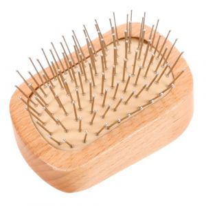 SHERCHPRY Brosse à Cheveux Bois Démêlante avec Picots Acier Brosse de Coiffage et Filles pour Démêlage Doux et Confortable (Dnna Huang, neuf)