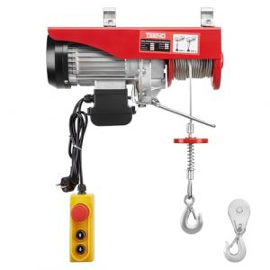 TEENO Palan &eacute;lectrique 1200W, Surcharge Ascenseur Treuil &eacute;lectrique 220V, Suspension Simple et Double300KG/600KG,6 m/min |12 m/min Rouge (O&Uuml; Skinbox, neuf)