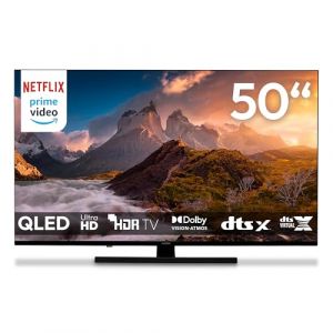 MEDION TV 50 Pouces (125,7 cm) QLED Television (Smart TV, 4K, Dolby Vision HDR, Prime Video, Disney+, Dolby Atmos, DTS X, Compatible avec Google TV, PVR, Bluetooth, MD 850700) (medionshop-deutschland, neuf)