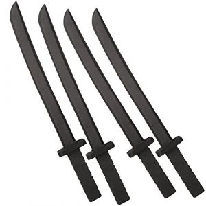 Katara 1771 (Plusieurs Modèles) Épée Noire en Mousse, Jouet Pour Garçons, Accessoire De Costume Ninja, Chevalier Ou Guerrier, 55cm Set De 4 (Corimori (Envoi rapide), neuf)