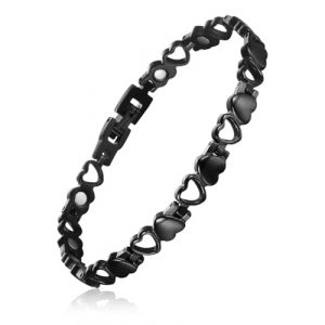 FUGLUS Bracelet Magn&eacute;tique Femme, bracelet cuivre，bracelet cuivre femme,bracelet magn&eacute;tique femme en cuivre pur,Bracelet Aimant&eacute; en Cuivre Massif (Noir) (BOOKING PRICELESS, neuf)