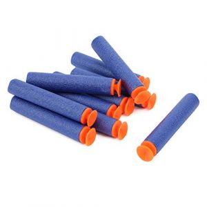 SPYMINNPOO Toys Eva Soft Shot 21 Sacs de 7,2 Cm Sucker/Hohle/Tête Ronde - Accessoires de Jouets D'enregistrement pour les Exercices Cibles (Tête à ventouse) (meeqi, neuf)