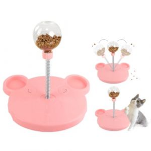 dellyy Jouet &agrave; Friandises pour Chien Swing, &agrave; Friandises Oscillant pour, Oscillant pour Chien, Distributeur Croquettes, Jouet De Puzzle pour Chat (Rose) (QINH, neuf)
