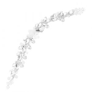 Vaguelly Bandeau T&ecirc;te Mariage Cristal D&eacute;licat Accessoire Cheveux Vigne Scintillant Bijoux Floral Mari&eacute;e et R&eacute;sistant pour Coiffure &Eacute;l&eacute;gante (Bustling Xin, neuf)