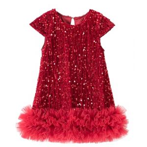 Happy Cherry Fille Robe Anniversaire Princesse Robe Tutu B&eacute;b&eacute; Fille Robe Tulle Sequins sans Manches Robe de Latine Dance Tango Enfant 100 (Gshishop, neuf)