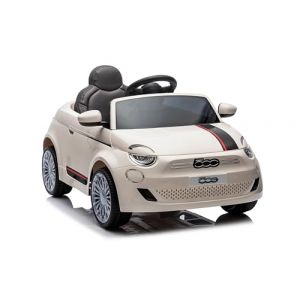 ATAA Fiat 500e Voiture &eacute;lectrique 12V pour Enfants &ndash; Blanche | R&eacute;plique Officielle Fiat, si&egrave;ge Cuir, t&eacute;l&eacute;commande 2.4GHz et Roues EVA (ATAA, neuf)