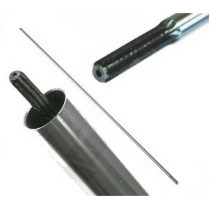 Tige de transmission avec tuyau | pour débroussailleuse | Longueur tige 153 cm | Longueur du tube 150 cm | Diamètre de la tige 8 mm | Diamètre du tube 28 mm | 7 dents | en acier | Pièce de rechange (IMJ Global, neuf)