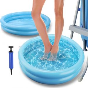 2 PièCes Baignoire Gonflable pour Pieds De Piscine,Pieds Propres,Bassin De Bain De Pieds pour éChelle D'EntréE De Piscine,Traitements Spa à Domicile,60x60x16cm (QBDOUZ, neuf)