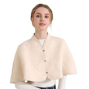 IBLUELOVER Poncho D'&eacute;paule Chaude Cape Femme en Polaire Poncho Ch&acirc;le Thermique de Protection D'&eacute;paule Garder au Chaud Hiver Automne Echarpe avec Boutons pour Maison Couverture Manteau Ouvert (IBlueloveruk, neuf)