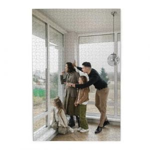 Puzzle Personnalis&eacute; Puzzle Personnalis&eacute; Photo avec Photo Texte, 300/500/1000 Pi&egrave;Ces, Jigsaw sur Mesure pour La Famille, Cadeau Anniversaire & No&euml;L, Pi&egrave;Ces en Bois Cr&eacute;Ez Personnalis&eacute; Cadeau (custom your idea, neuf)
