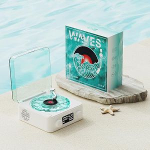 Waves Lecteur Vinyle Aqua Avec Haut-Parleur Bluetooth - Platine Vinyle Vintage Compatible Bluetooth (zhentailiang, neuf)