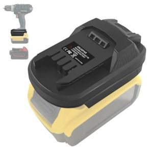 TPDL DM18PAR Adaptateur de Batterie convertisseur pour Batterie Milwaukee 18 V m18 vers Outil électrique Parkside, Adaptateur de Batterie pour Batterie Dewalt 20 V Fonctionne sur pour Outil Parkside (ZhimeixinKeji, neuf)