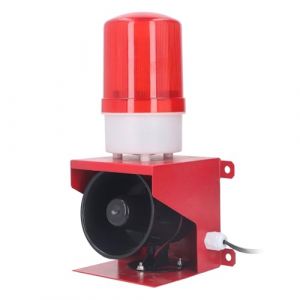 Fockety Sir&egrave;ne D'alarme Industrielle, Sir&egrave;ne D'alarme Sonore et Lumineuse de 115 DB avec Lumi&egrave;re Stroboscopique, Sir&egrave;ne Ext&eacute;rieure &eacute;tanche, Alarme de s&eacute;curit&eacute;, Klaxon, Sir&egrave;ne D'alarme (biaterd, neuf)