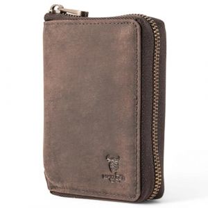 MATADOR Portefeuilles Homme Cuir #Grenade avec Noble Bo&icirc;te Cadeau, Luxe Portefeuille RFID, Porte Feuille Cuir pour Homme avec de Nombreux Compartiments &agrave; Cartes en Marron Fonc&eacute; (MATADOR LEDER "The German Brand", neuf)