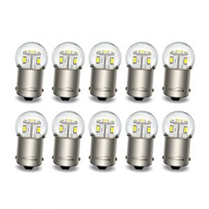 Ruiandsion 10pcs Ampoule LED 1156 48V Blanc BA15S 7506 3014 12SMD Puces LED Feux arrières LED de recul et de clignotant (Ruiandsion, neuf)