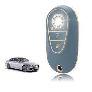 TOOMUME Coque Cl&eacute; TPU, Etui Cl&eacute; &Eacute;tui Cl&eacute; Adapt&eacute; pour Mercedes Benz C/E/G/S Classe W223 W206 S300 S350 S400 S450 S350L S400L S450L S500L Maybach, Couvre Clef Cache Cle Voiture Tel&eacute;commande - Smart Key (TOOMUME, neuf)