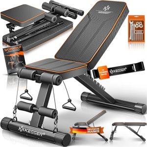 KESSER® Banc de musculation pliable multifonction avec dossier - Charge maximale : 500 kg - Appareil de fitness réglable pour développé couché - Entraînement complet du corps - Banc incliné pour (WMK Trading GmbH, neuf)