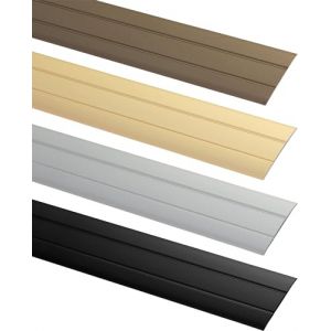 ALPENSTAHL Seuil de Porte Barre Autocollant | Longueur 200 cm, Largeur 37 mm | 1 Pièce - Profil Transition Sol | Aluminium Laiton Or | Rail sol plat pour planchers, stratifiés etc. | Moulure à coller (heimwerkertools, neuf)