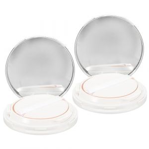 Didiseaon 2 Pièces Conteneur De Voyage De Poudre Corbeille Gobelets Double Face Trousse Portable Panier Grillagé Sous Étagère Comprimés Boîtes à Lunch Couvercle Grossissement Verre Pp Silver (Merkowski, neuf)