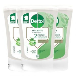 DETTOL Recharge No-Touch Savon Liquide Mains 250 ml - Action Nettoyante - Aloe Vera (3 Recharges) (Pennguin-FR-Home, neuf)