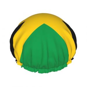 TYUMH Bonnet de douche imprimé drapeau de la Jamaïque, léger, élastique, portable, adapté pour le bain et le soin des cheveux (XiaoRui Wang, neuf)