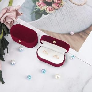 Bogoro Ecrin Mariage Alliance,&Eacute;crin &agrave; bague en velours,Coffret d'Anneau &Eacute;l&eacute;gant,Earrings Jewelry Rangement Bo&icirc;te,&agrave; double fente Bo&icirc;te &agrave; Bagues,pour Mariage, Fian&ccedil;ailles et Saint-Valentin (Bogoro, neuf)