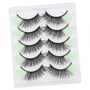VICASKY Lot De 5 Paires De Faux Cils Demi-doux En Poils De Synth&eacute;tiques, Couleur Fluorescente, Maquillage Quotidien Pour Femmes, Effet Naturel Semi-3d, Adapt&eacute; Aux Occasions Festives (Micanties, neuf)