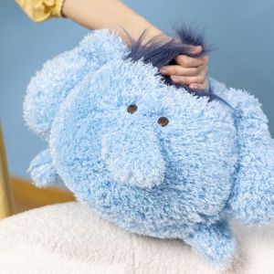 Gisqis Peluche Elephant 45cm Bleu Kawaii Doudou Bebe Elephant Oreiller Coussin Enfant Cute Peluches BéBé Jouet en Peluche Animaux Kawaii Deco Chambre Cadeau Naissance Fille Garçon (Trois Frères, neuf)