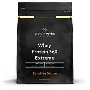 THE PROTEIN WORKS - Protéine Whey 360 Extrême | Premium Whey Shake | Apport protéinés | Protéines haut de gamme | 34 Servings | Banane Caramel Deluxe | 1.2kg (Slow blow deals, neuf)