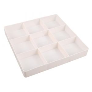 IWOWHERO Organisateur de Tiroir Extensible Plastique Blanc S&eacute;parateur R&eacute;glable pour Coiffeuse Rangement Multi-compartiments pour Maquillage Parfum et Soins (Ssaaya, neuf)