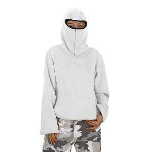 G&eacute;n&eacute;rique Cagoule Sweats &agrave; Capuche Enfant Gar&ccedil;on Zipp&eacute; Pull Grande Taille Balaclava Veste Polaire Hiver Y2K Zip Hoodie Veste mi Saison Chaud Masque Sweat Coupe Vent Moto V&eacute;lo Blouson Manteau (chopprev, neuf)