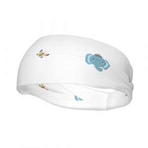 Motif sans couture d'un éléphant portant un bandeau à cadre pour hommes et femmes, bandeau de sport antidérapant et absorbant pour la gym, le basket-ball, le yoga (ruianshihuichenjiayouzhanguanliyouxiangongsi, neuf)