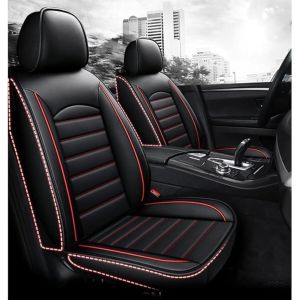 VIPOES Housse Siege Voiture pour Toyota RAV4 Hybrid SUV 2016-2019 RAV4 SUV 2013-2019, Respirant Ensembles Imperméables Confortable Antidérapant Accessoire,Black-Red (U.mi, neuf)