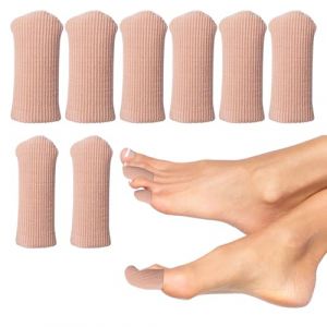 Protection Orteil,Lot de 8 Protege Orteil Silicone - Protege Orteil - Rev&ecirc;tement en Tissu Flexible et Rembourrage en Gel de Silicone - Id&eacute;al pour Soulager les Cors, les Ampoules et les Callosit&eacute;s (AMAAL ABD LIMITED, neuf)