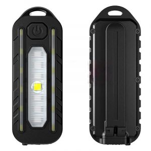 Petite lampe de poche LED super lumineuse avec 5 modes d'éclairage, lumière rouge et bleue clignotante, clip portable, rechargeable par USB, mini lampe de poche étanche (gewei, neuf)