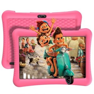 EagleSoar Tablette Enfants 10 Pouces Android 13 Tablette pour Enfant 3Go RAM 32Go ROM Quad Core Tablette Enfants avec WiFi,Contrôle Parental, Mode Enfant, Tablette Éducative avec Kid-Proof Étui (Rose) (EagleSoar Direct, neuf)