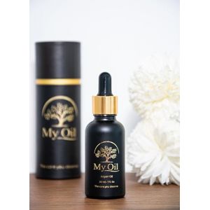 Huile d&rsquo;Argan Bio du Maroc &ndash; 100% Pure & Press&eacute;e &agrave; Froid &ndash; Visage, Cheveux, Corps, Barbe &ndash; Hydratante & Nourrissante &ndash; Vegan &ndash; Flacon 50 ml (MyOil_Suisse, neuf)