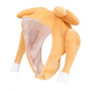 DEARMAMY Casquette De Cuisse De Poulet Chapeau De Pirate À Trois Coins De Noël Chapeau De Dinde En Peluche Casquette De Dinde D'Halloween Chapeaux De Dinde Rôtie Chapeau De Carnaval (Telinei, neuf)