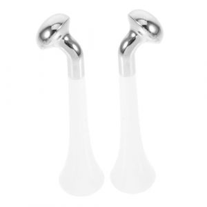 Homoyoyo 2 Pièces remplacement de l'appareil de beauté applicateur de crème contour des yeux crème de massage contour des yeux rouleau de rechange Plastique blanche (Alda Jin, neuf)