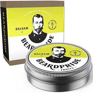 BEARDPRIDE Baume à barbe - Fruity - The Original Beard Balm from the Barbershop - Notre baume à barbe est à base de beurre de karité et d'huiles naturelles - Baume à barbe - Cadeau pour hommes - 28g (LinaCare, neuf)