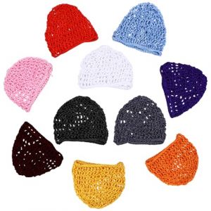 DECHOUS 10 pi&egrave;ces Lot de Filets &agrave; Cheveux Croch&eacute;t&eacute;s pour Femmes Bonnet Nuit Maille Pratique Bonnet Crochet pour Dormir Filet Cheveux Chignon Femme Couleurs Assorties Couleur Al&eacute;atoire (Delicious.C, neuf)