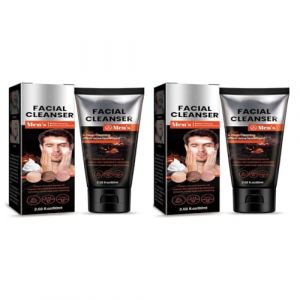 Nettoyant Visage &Agrave; La Roche Volcanique For Hommes: Nettoyage En Profondeur Des Pores, Contr&ocirc;le Du S&eacute;bum, &Eacute;limination Points Noirs, Soulagement De L'acn&eacute;, Hydratant Et Rafra&icirc;chissant(2PCS) (TS TAC SKY, neuf)