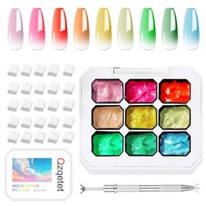 9 Couleur Vernis &agrave; Ongles Patting Ombr&eacute; D&eacute;grad&eacute; Gel pour Aura et Blush UV LED Nail Art Pour D&eacute;butants Avec &eacute;ponge, Pour la Maison et le Salon (03) (MagicArmor Beauty, neuf)