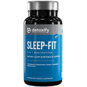 Detoxify Sleep-Fit | 30 Jours de Brûleur de Graisse Puissant Nocturne | Perdre Du Poids | Mélatonine Tryptophane Keto Bloqueur d'Hydrates (Detoxify Europe, neuf)